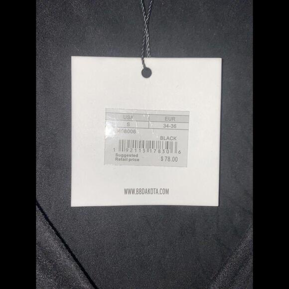 Jack By Bb Dakota Black Mini Dress Faux Leather Size Small - Picture 5 of 8